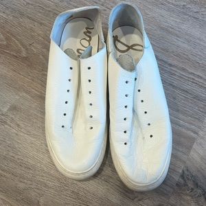 Sam Edelman white leather shoes
